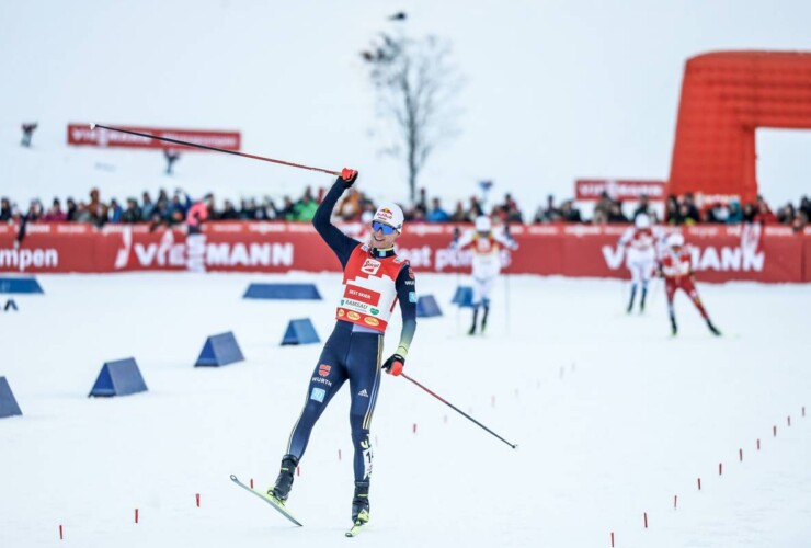 Vinzenz Geiger (GER) gewinnt den Weltcup in Ramsau.