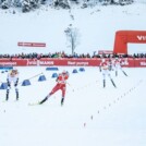 Der Kampf um Platz zwei: Jarl Magnus Riiber (NOR), Johannes Lamparter (AUT), (l-r)