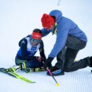 Anne Häckel (GER) musste nach ihrem Lauf betreut werden.