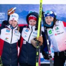 Ida Marie Hagen (NOR), Gyda Westvold Hansen (NOR), Lena Brocard (FRA) (l-r) bildeten das Podium am Freitag.