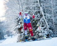 Annalena Slamik (AUT) bei ihrem Wettkampf in Lillehammer
