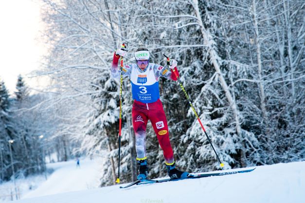 Annalena Slamik (AUT) bei ihrem Wettkampf in Lillehammer