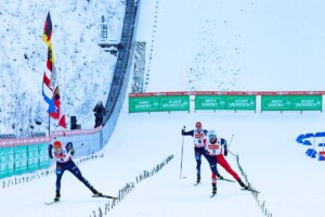 Schanzenauslauf und Zielgerade in einem: In Klingenthal sind die Wege kurz.