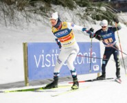 Jens Luraas Oftebro (NOR) und Manuel Faisst (GER) (l-r) liefen ihren Runden gemeinsam.