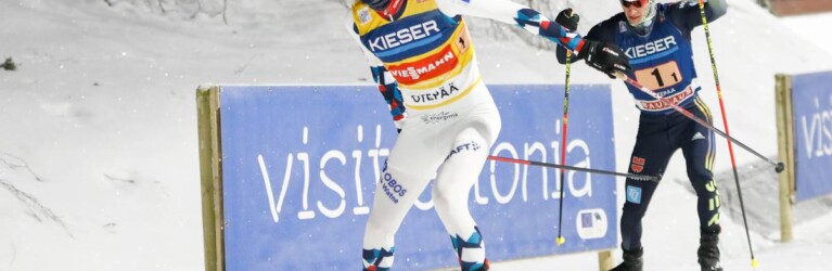 Jens Luraas Oftebro (NOR) und Manuel Faisst (GER) (l-r) liefen ihren Runden gemeinsam.