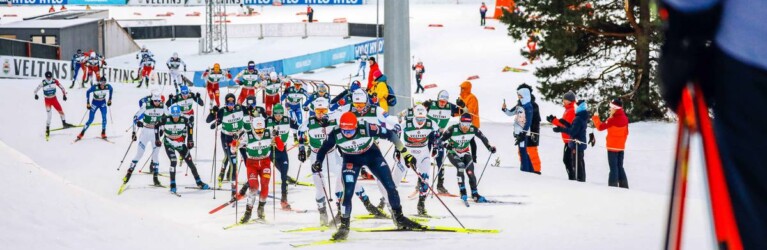 Julian Schmid (GER) führt zwischenzeitlich die Gruppe an.