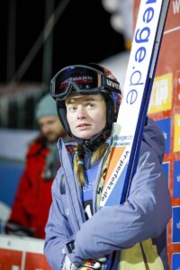 Cindy Haasch (GER) war eine von nur zwei Athletinnen, die springen durften, bevor abgebrochen wurde.