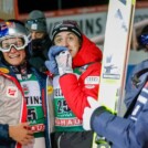 Johannes Lamparter (AUT), Thomas Rettenegger (AUT), Ilkka Herola (FIN), (l-r) freuen sich über ihre Leistungen.