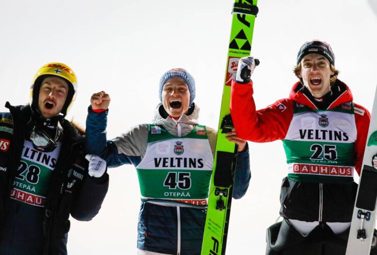 Die Top 3: Ilkka Herola (FIN), Johannes Lamparter (AUT), Thomas Rettenegger (AUT), (l-r)