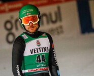 Fabian Riessle (GER) fällt auf der Schanze zurück.