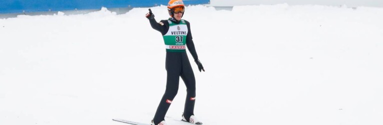 Franz-Josef Rehrl (AUT) freut sich über die Tagesbestweite.