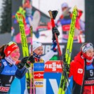 Die Top 3 der Damen: Nathalie Armbruster (GER), Gyda Westvold Hansen (NOR), Lisa Hirner (AUT), (l-r)