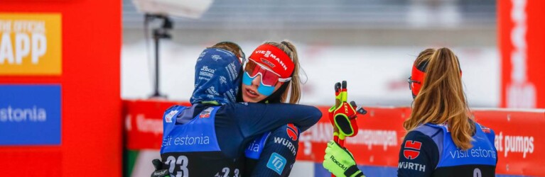 Ein Team: Maria Gerboth (GER), Jenny Nowak (GER), Magdalena Burger (GER), (l-r)