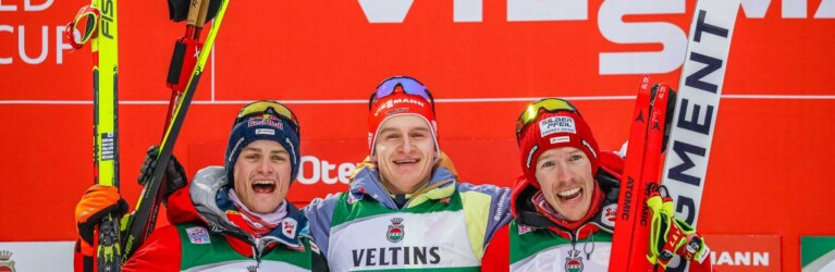 Das Podium: Johannes Lamparter (AUT), Julian Schmid (GER), Franz-Josef Rehrl (AUT), (l-r)