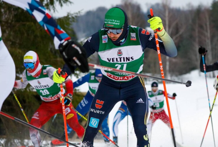 Fabian Riessle (GER) läuft die schnellste Zeit des Rennens.