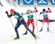 Die Führungsgruppe: Julian Schmid (GER), Johannes Lamparter (AUT), Ryota Yamamoto (JPN)