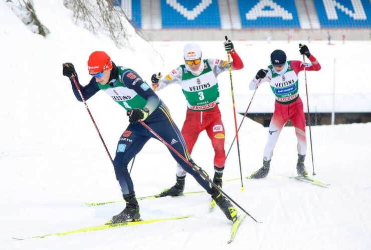 Die Führungsgruppe: Julian Schmid (GER), Johannes Lamparter (AUT), Ryota Yamamoto (JPN)