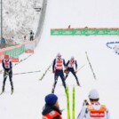 Das deutsche Trio kommt ins Ziel: Julian Schmid (GER), Vinzenz Geiger (GER) und Manuel Faißt (GER).