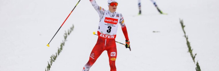 Johannes Lamparter (AUT) feiert Sieg Nummer zwei.