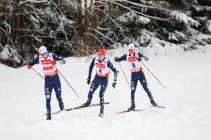 Der deutsche Zug: Vinzenz Geiger (GER), Julian Schmid (GER), Manuel Faisst (GER), (l-r)