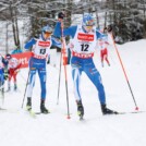 Starke Laufgruppe: Johannes Rydzek folgt Ilkka Herola (FIN) und Eero Hirvonen (FIN), (l-r).