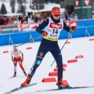 Cindy Haasch (GER) beim ersten Damen-Weltcup in Seefeld