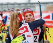 Magdalena Burger (GER), Maria Gerboth (GER), (l-r) nach dem Rennen