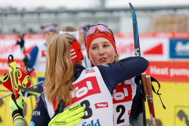 Magdalena Burger (GER), Maria Gerboth (GER), (l-r) nach dem Rennen