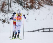 Jarl Magnus Riiber (NOR) in Führung.