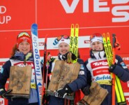 Das Damenpodium: Nathalie Armbruster (GER), Gyda Westvold Hansen (NOR), Ida Marie Hagen (NOR), (l-r)