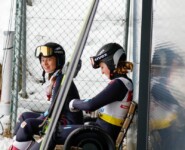 Gute Stimmung bei Cindy Haasch (GER) und Magdalena Burger (GER), (l-r)