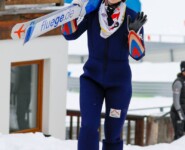 Da konnte sie noch lachen: Jolana Hradilova (CZE) verletzte sich beim Sprung am Knie.