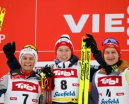 Das Podium der Herren: Johannes Lamparter (AUT), Jens Luraas Oftebro (NOR), Julian Schmid (GER), (l-r)