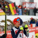 Julian Schmid (GER) vor der Zuschauerkulisse in Seefeld.