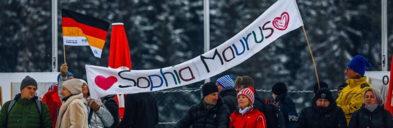 Auch Sophia Maurus hat ihre Fans an der Schanze in Seefeld.