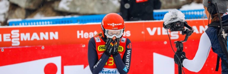 Maria Gerboth (GER) war unzufrieden mit ihrem Sprung.