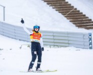 Einmal mehr das Maß der Dinge: Gyda Westvold Hansen (NOR) zeigte den besten Sprung bei den Frauen.