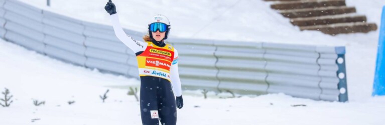 Einmal mehr das Maß der Dinge: Gyda Westvold Hansen (NOR) zeigte den besten Sprung bei den Frauen.