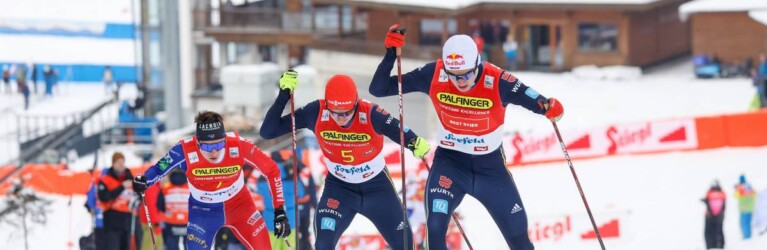 Deutscher Zug Nummer eins: Laurent Muhlethaler (FRA), Julian Schmid (GER), Vinzenz Geiger (GER), (l-r)