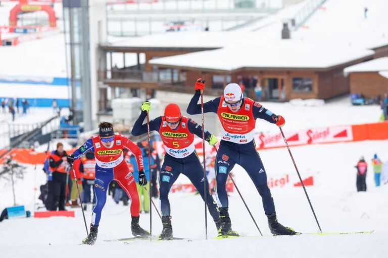Deutscher Zug Nummer eins: Laurent Muhlethaler (FRA), Julian Schmid (GER), Vinzenz Geiger (GER), (l-r)