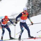 Deutscher Zug Nummer zwei: Eric Frenzel (GER), Manuel Faisst (GER), (l-r)