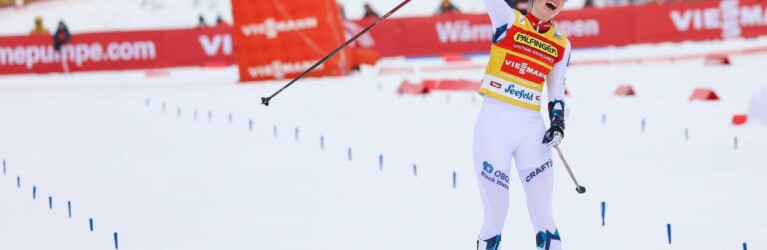 Gyda Westvold Hansen (NOR) gewinnt auch den zweiten Weltcup in Seefeld.