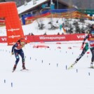 Nathalie Armbruster (GER) zieht im Foto-Finish gegen Annika Sieff (ITA), (l-r) knapp den Kürzeren.