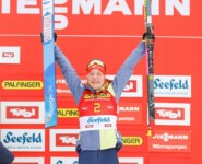 Nathalie Armbruster (GER) steht erneut auf dem Podium.