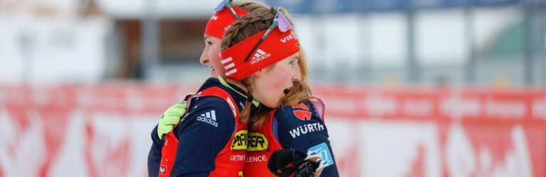 Gegenseitige Unterstützung im deutschen Team: Maria Gerboth (GER), Magdalena Burger (GER), (l-r)