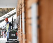 Eric Frenzel (GER) bei den Vorbereitungen zum Springen.