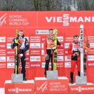 Das Podium: Jens Luraas Oftebro (NOR), Johannes Lamparter (AUT), Franz-Josef Rehrl (AUT), (l-r)