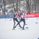 Jakob Lange (GER) und Eric Frenzel (GER) liefen ebenfalls ein starkes Rennen.