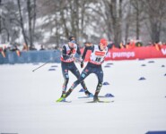 Jakob Lange (GER) und Eric Frenzel (GER) liefen ebenfalls ein starkes Rennen.