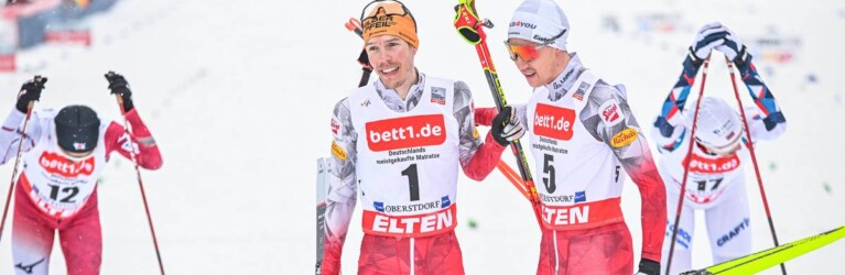 Sieg verloren, aber Podium gewonnen: Franz-Josef Rehrl (AUT), Mario Seidl (AUT), (l-r)